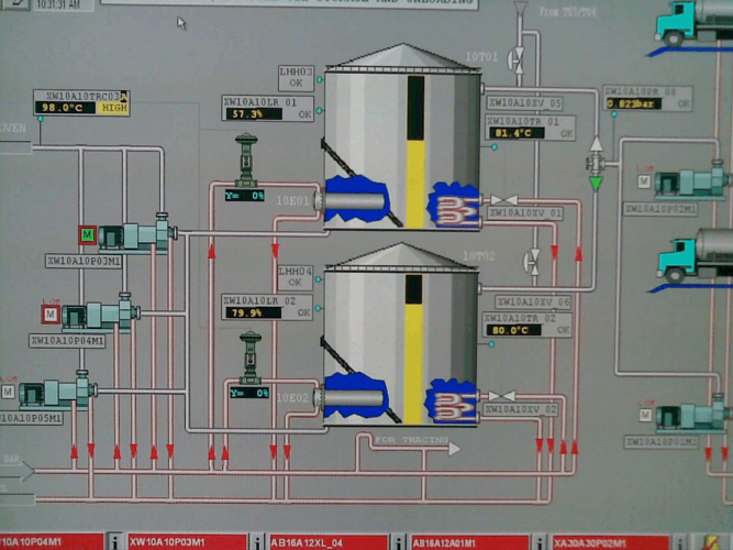 罐区:燃油卸料与输送流程图